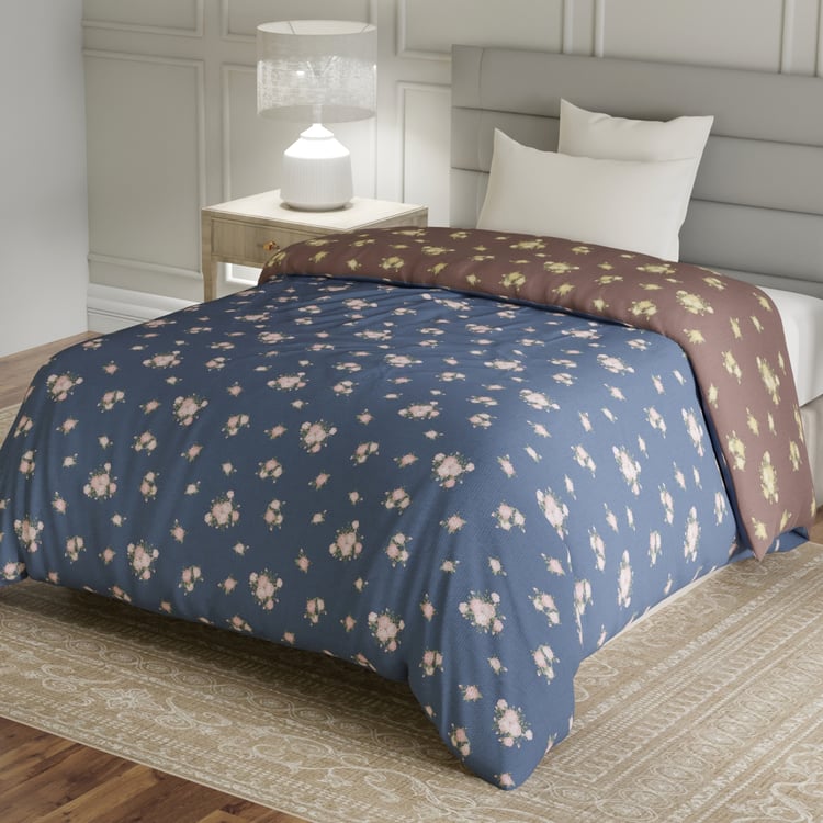LAYERS Lumina Floret Cotton Floral Print Reversible Single Comforter