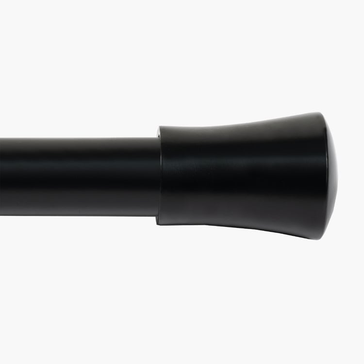 DECO WINDOW Extendable Single Curtain Rod - 19mm, Black (18-44in)