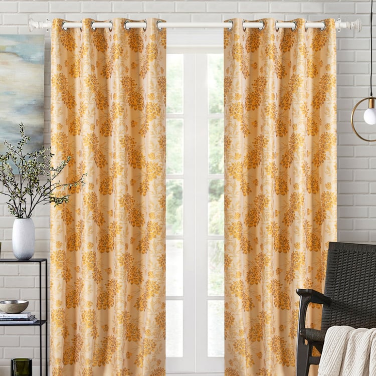 DECO WINDOW Extendable Single Curtain Rod - 25mm, Ivory (44-120in)