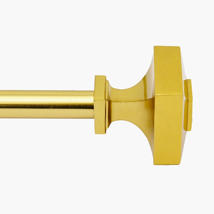 DECO WINDOW Extendable Single Curtain Rod - Gold (44-120in)