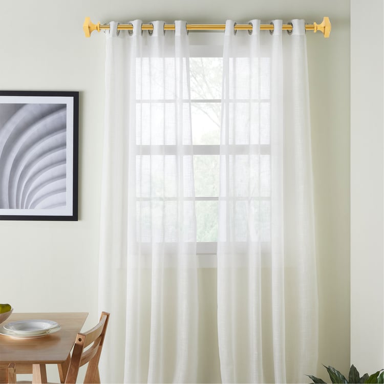 DECO WINDOW Extendable Single Curtain Rod - Gold (44-120in)