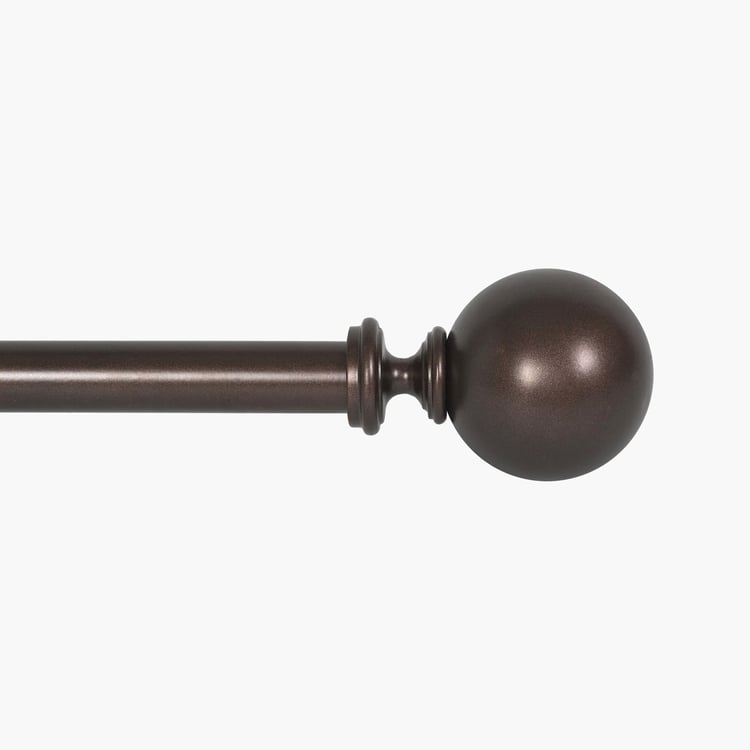 DECO WINDOW Extendable Single Curtain Rod - 25mm, Brown (18-44in)