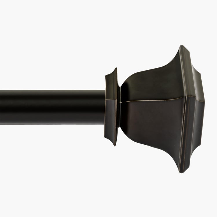 DECO WINDOW Extendable Single Curtain Rod - 25mm, Bronze (18-44in)