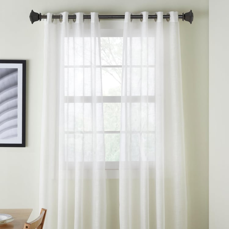 DECO WINDOW Extendable Single Curtain Rod - 25mm, Bronze (18-44in)