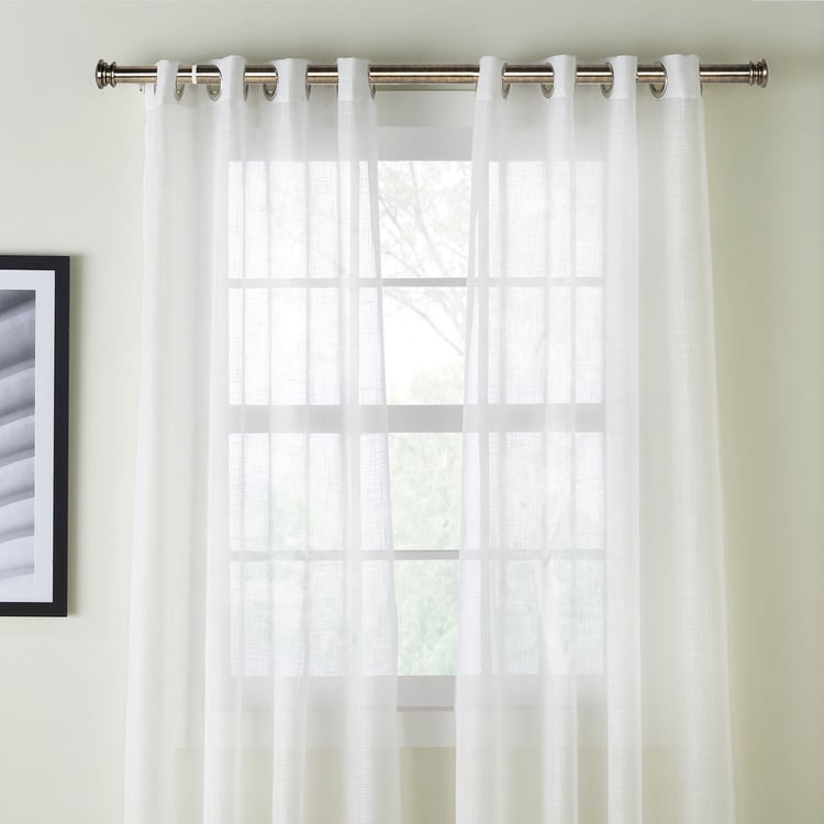 DECO WINDOW Extendable Single Curtain Rod - 25mm, Bronze (18-44in)
