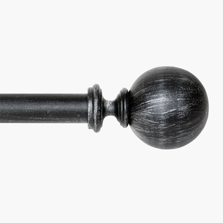 DECO WINDOW Extendable Single Curtain Rod - 25mm, Grey (44-120in)