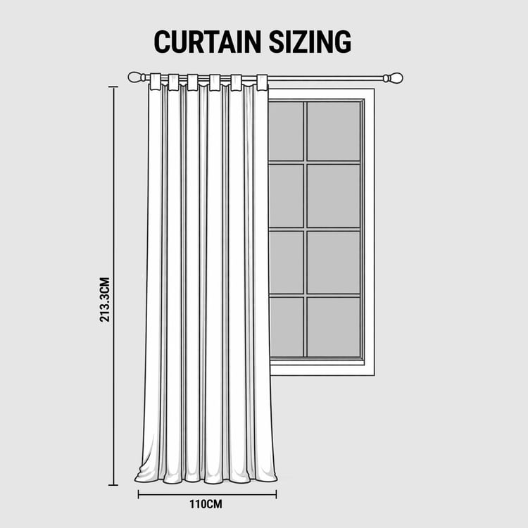 DECO WINDOW Greenwich Blackout Window Curtain - 7ft (213.3cm)