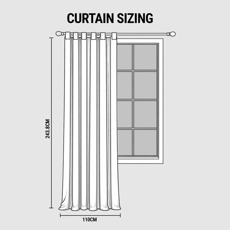 DECO WINDOW Greenwich Blackout Window Curtain - 8ft (244cm)