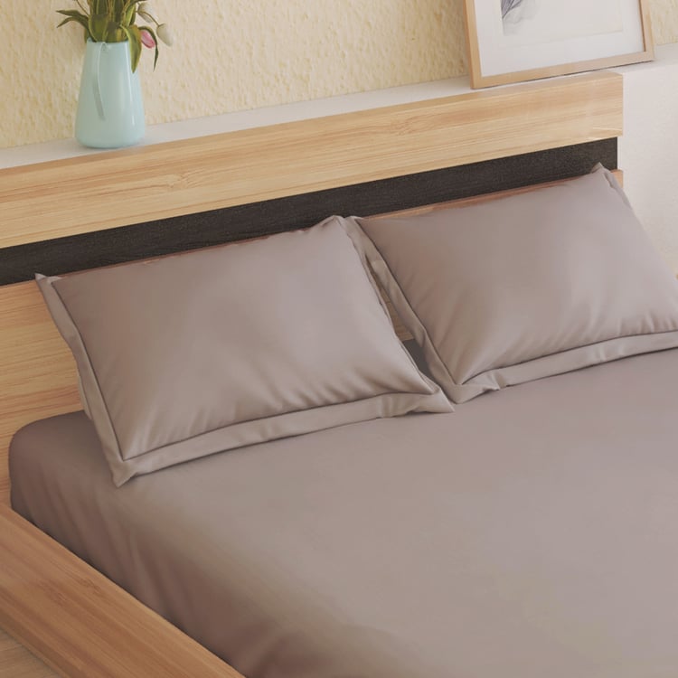 Campbell Sateen Cotton 210TC Striped 3Pcs King Fitted Bedsheet Set