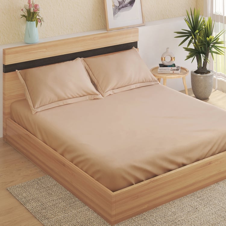 Campbell Cotton 210TC Striped 3Pcs King Fitted Bedsheet Set