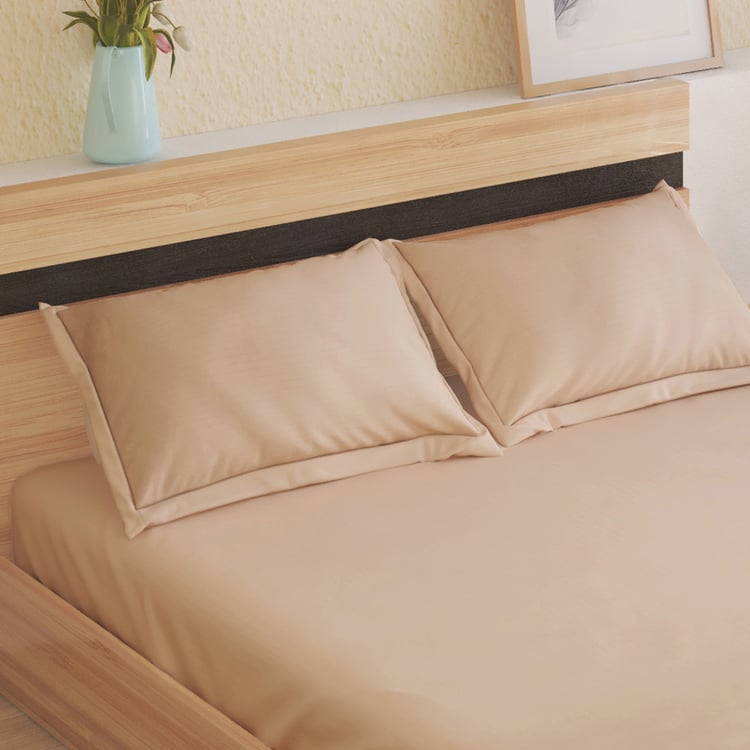 Campbell Cotton 210TC Striped 3Pcs King Fitted Bedsheet Set