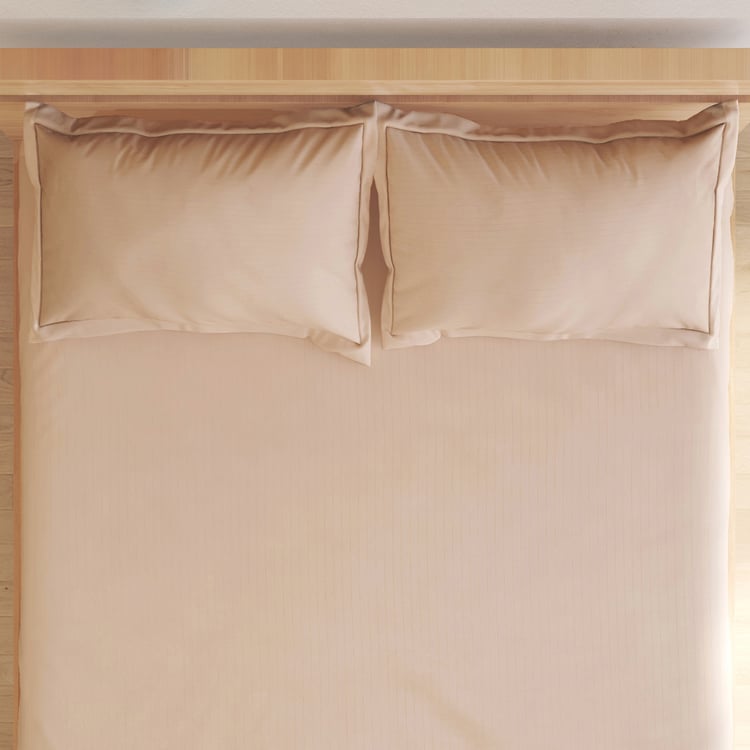 Campbell Cotton 210TC Striped 3Pcs King Fitted Bedsheet Set