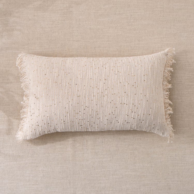 Florin Embellished Filled Cushion - 50x30cm