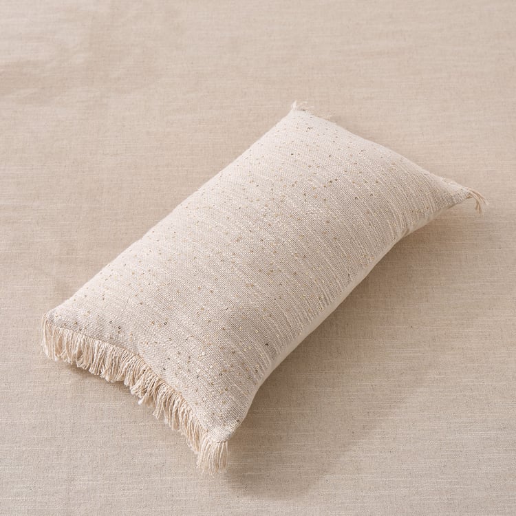 Florin Embellished Filled Cushion - 50x30cm