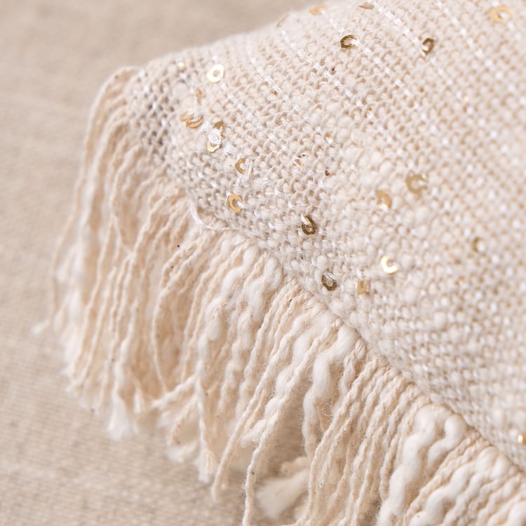 Florin Embellished Filled Cushion - 50x30cm