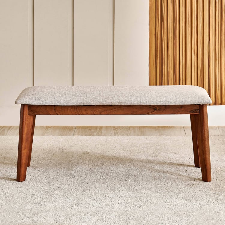 Nesta Fabric Small Dining Bench - Beige