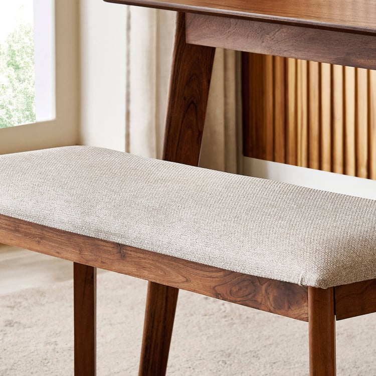 Nesta Fabric Small Dining Bench - Beige