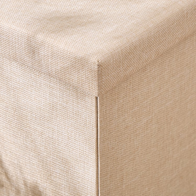 Corsica Foldable Ottoman with Storage - Beige