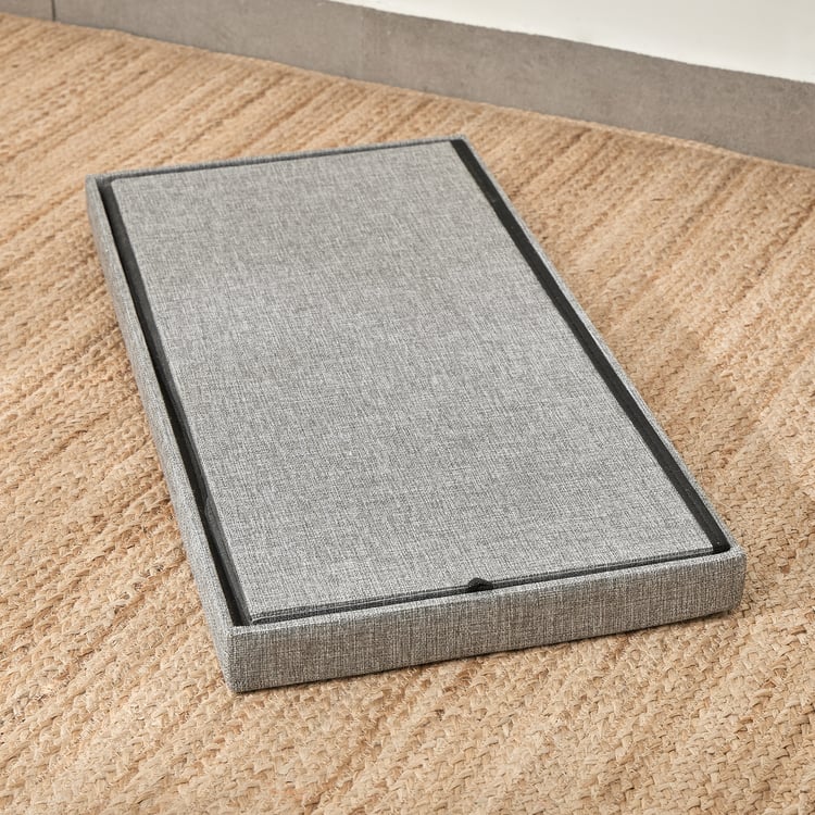 Corsica Foldable Ottoman with Storage - Grey