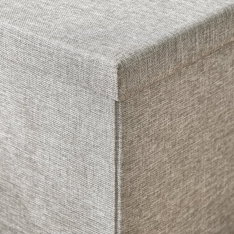 Corsica Foldable Ottoman with Storage - Grey