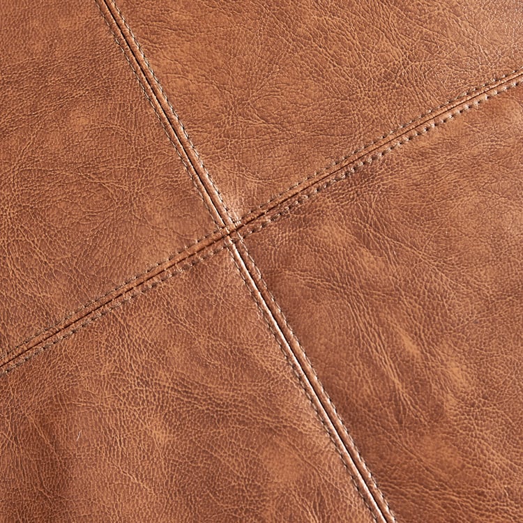 Saddler Faux Leather Bean Bag with Beans - Tan