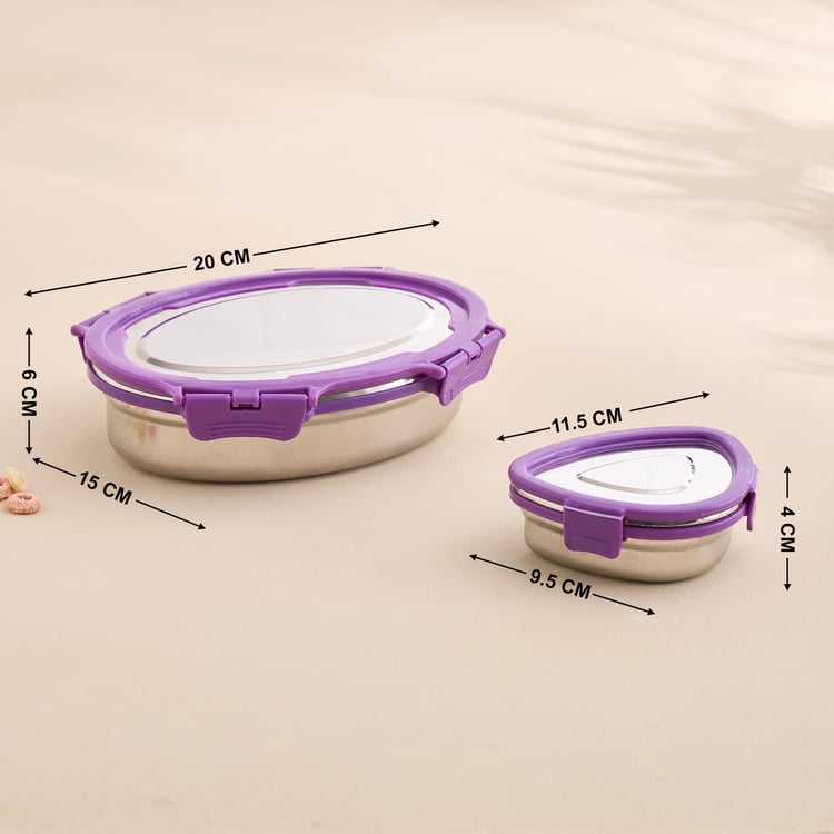 Back To School Spark Set of 2 Stainless Steel Lunch Box