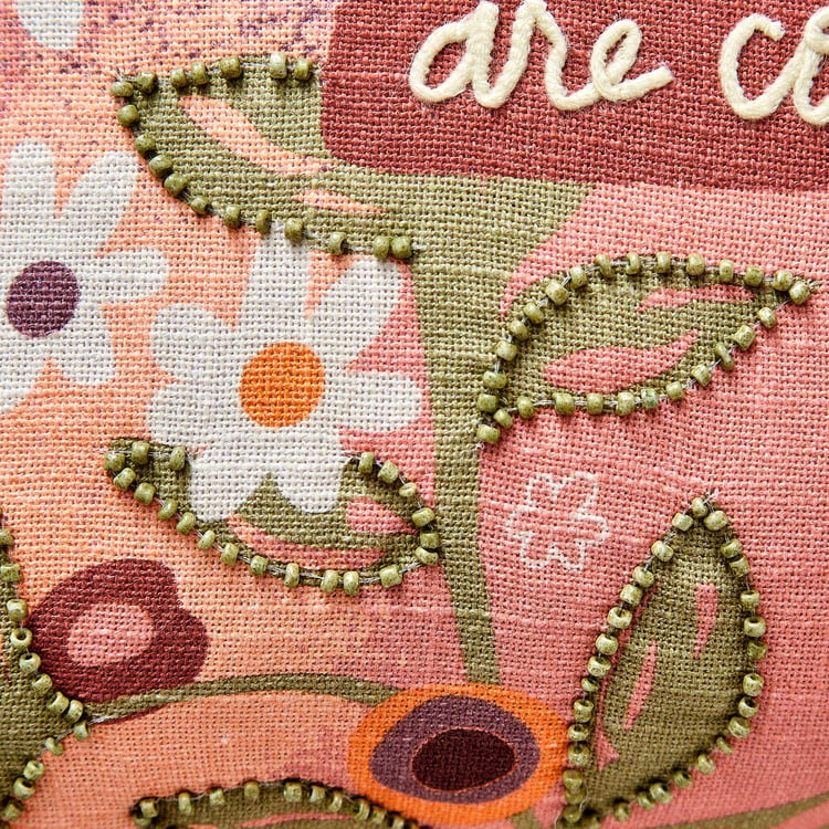 GTL Glance Embroidered Filled Cushion - 45x45cm