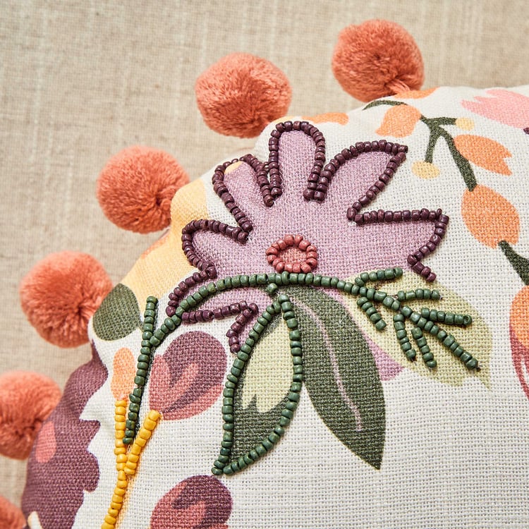 GTL Glance Embroidered Filled Cushion - 45x45cm