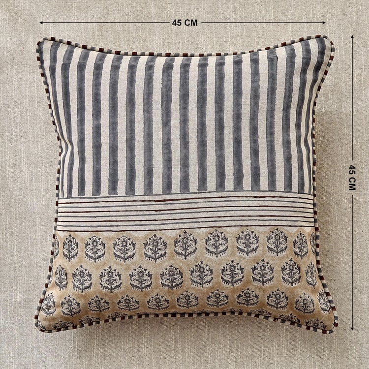 Bagh Phool Printed Cushion Cover - 45x45cm