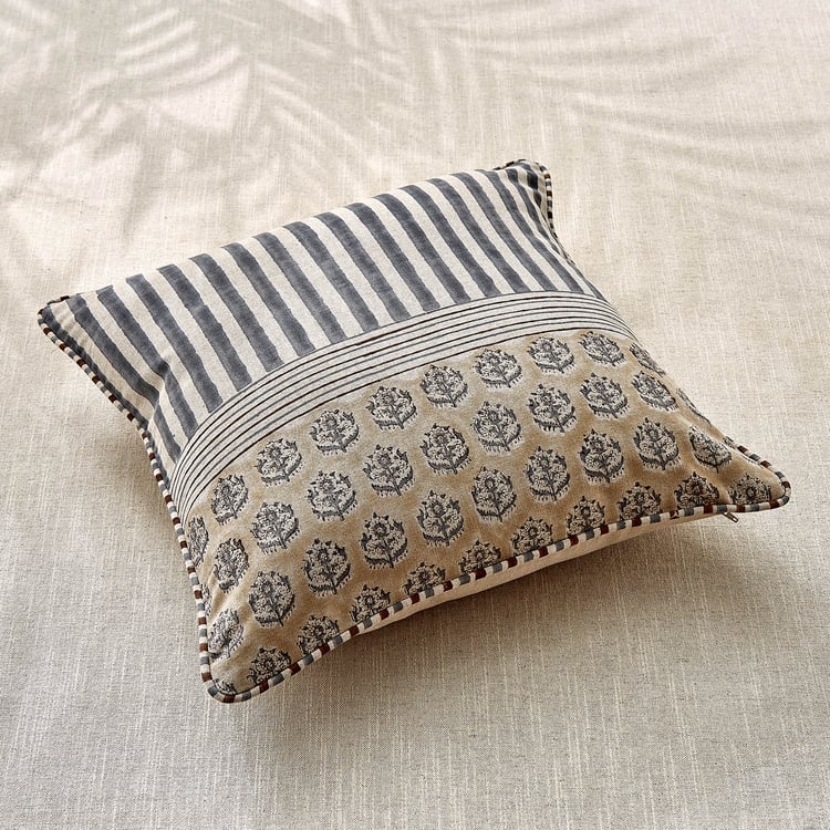 Bagh Phool Printed Cushion Cover - 45x45cm