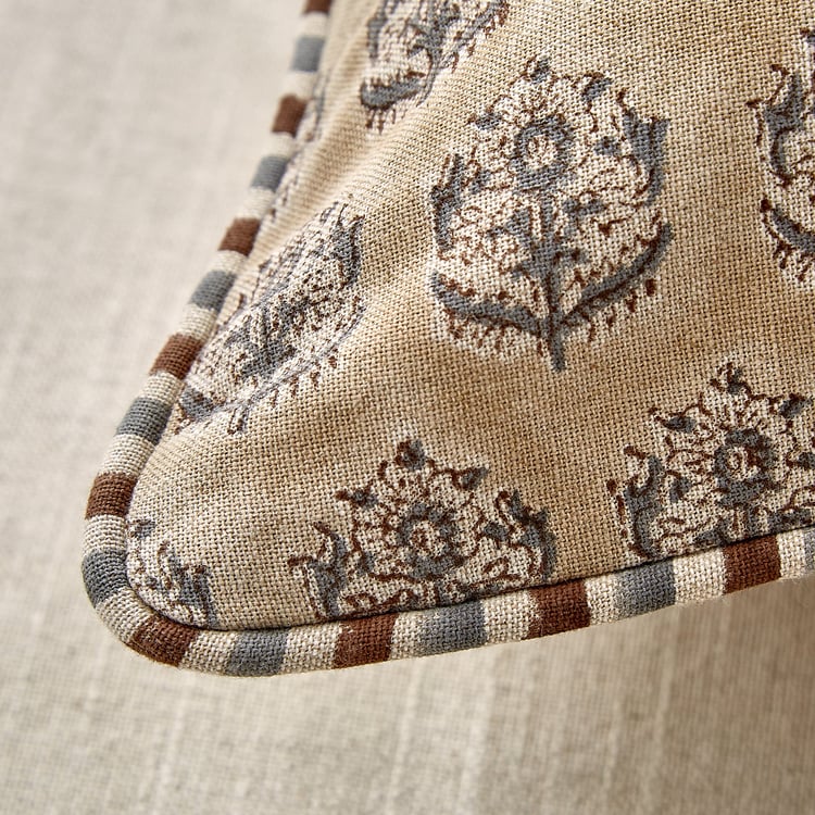 Bagh Phool Printed Cushion Cover - 45x45cm