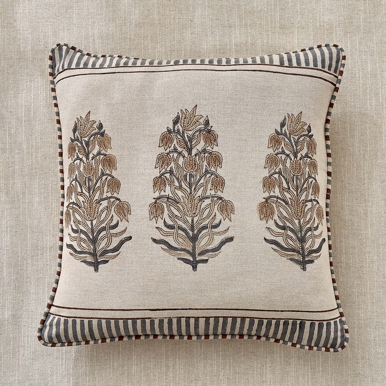 Bagh Pine Printed Cushion Cover - 45x45cm