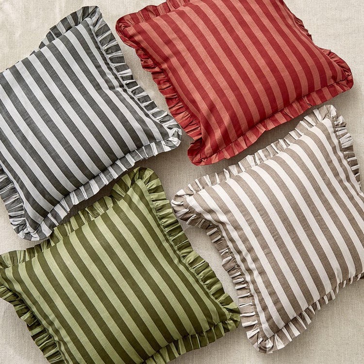 Ruffle Reversible Filled Cushion - 45x45cm