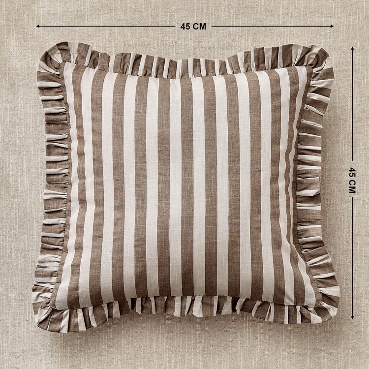 Ruffle Reversible Filled Cushion - 45x45cm