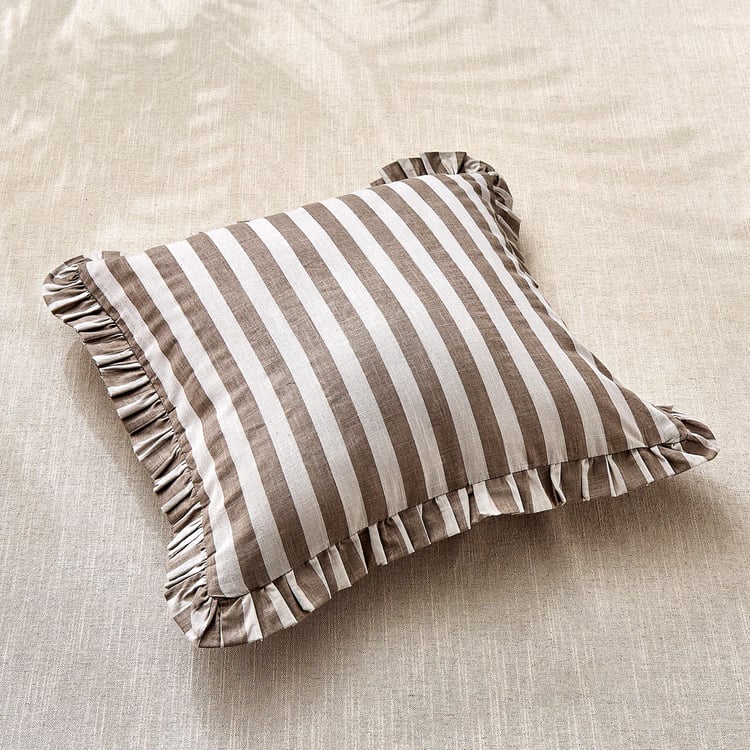 Ruffle Reversible Filled Cushion - 45x45cm