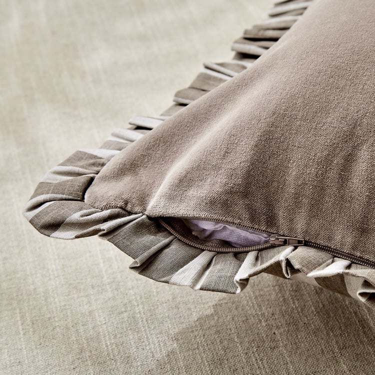 Ruffle Reversible Filled Cushion - 45x45cm