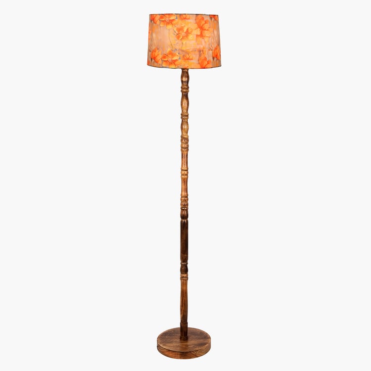 HOMESAKE Rekh Solid Wood Floor Lamp
