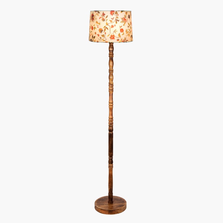 HOMESAKE Rekh Solid Wood Floor Lamp