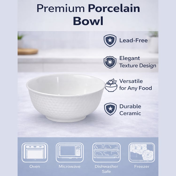 HOMESAKE Set of 2 Porcelain Ice Cream Bowls - 236ml