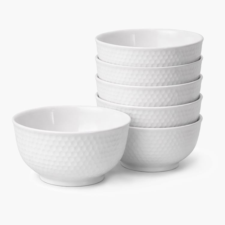 HOMESAKE Set of 6 Porcelain Ice Cream Bowls - 236ml