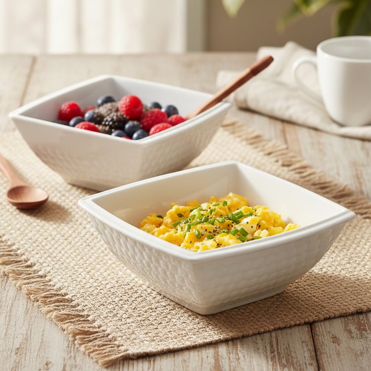 HOMESAKE Set of 2 Porcelain Serving Bowls - 450ml