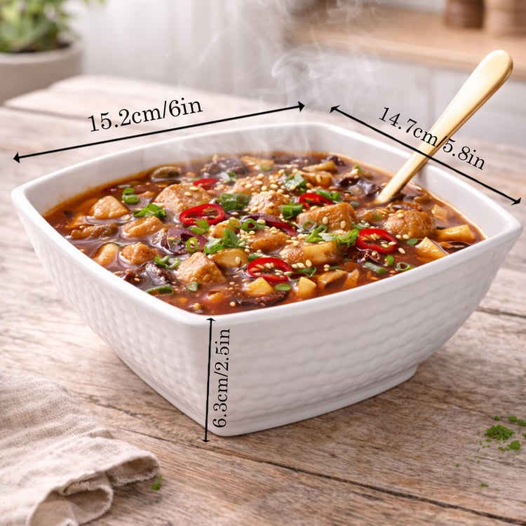 HOMESAKE Set of 2 Porcelain Serving Bowls - 450ml
