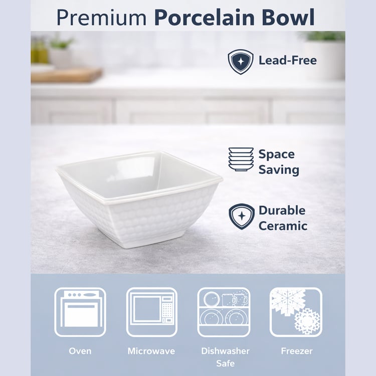HOMESAKE Set of 2 Porcelain Serving Bowls - 450ml
