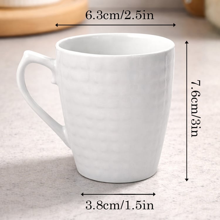 HOMESAKE Set of 6 Porcelain Coffee Mugs - 355ml