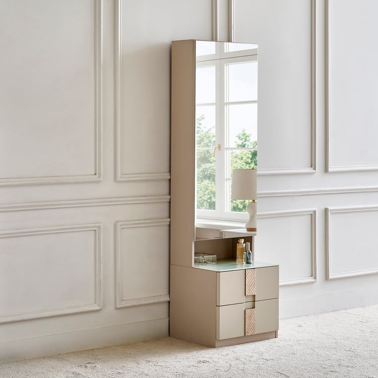 Stellar Elite NXT Dresser Mirror with Drawers - Greige