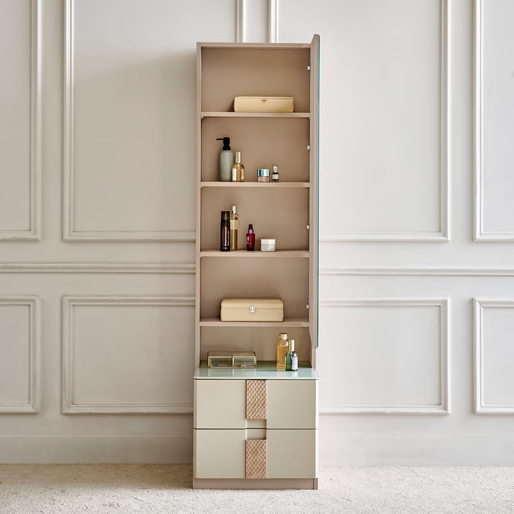 Stellar Elite NXT Dresser Mirror with Drawers - Greige