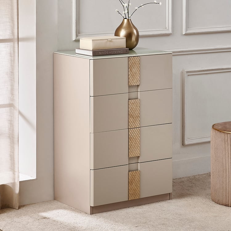 Stellar Elite NXT Chest of 4 Drawers - Greige