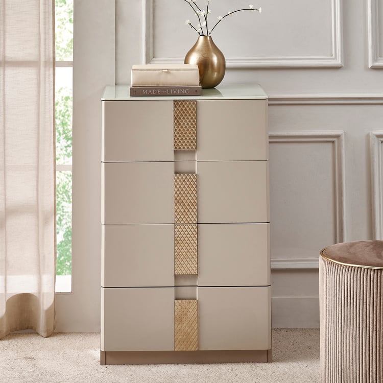 Stellar Elite NXT Chest of 4 Drawers - Greige