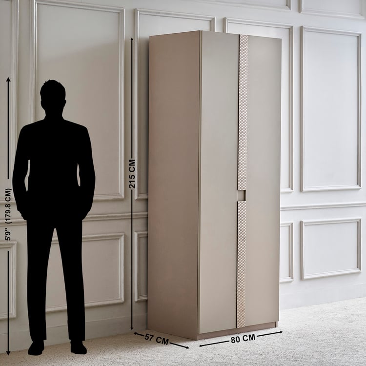 Stellar Elite NXT 2-Door Wardrobe - Greige