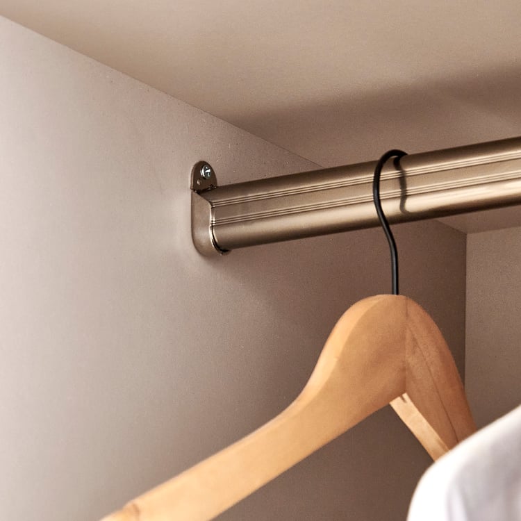 Stellar Elite NXT 3-Door Wardrobe with Mirror - Greige